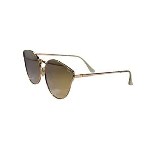 Quay Australia All My Love Cat Eye Sunglasses Gold Gradient Flex mirrored